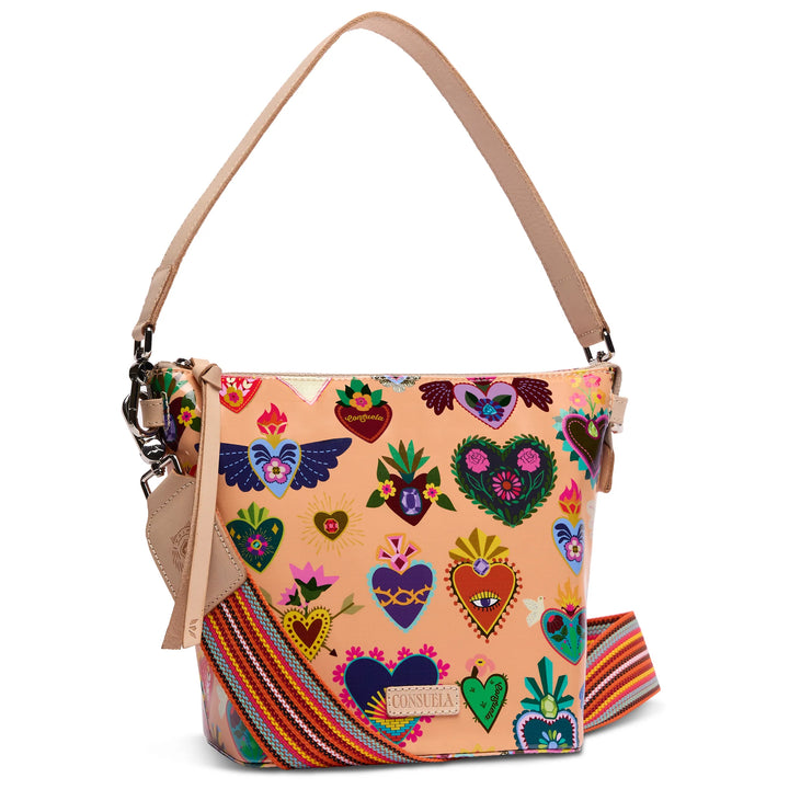 Consuela | Peach Wedge Bag