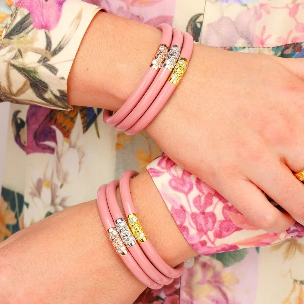 BuDhaGirl | Set of Three | Three Kings All Weather Bangles in Blush