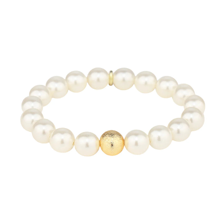 BuDhaGirl | White Pearl Mala Beaded Bracelet - Giddy Up Glamour Boutique