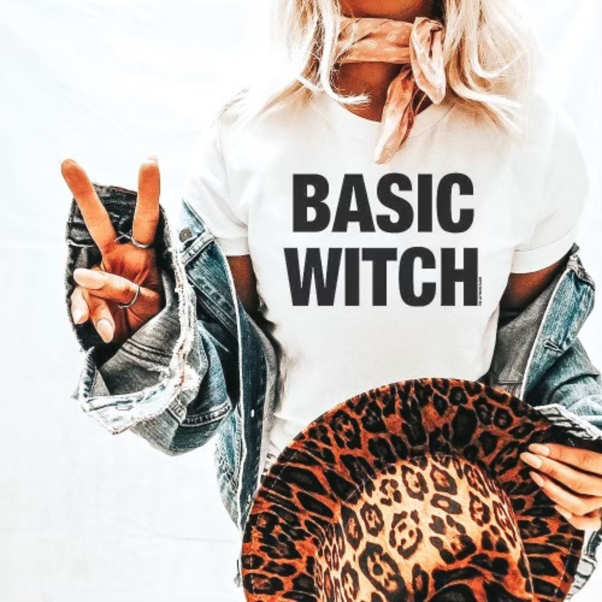 Online Exclusive | Basic Witch Short Sleeve Halloween Graphic Tee in White - Giddy Up Glamour Boutique