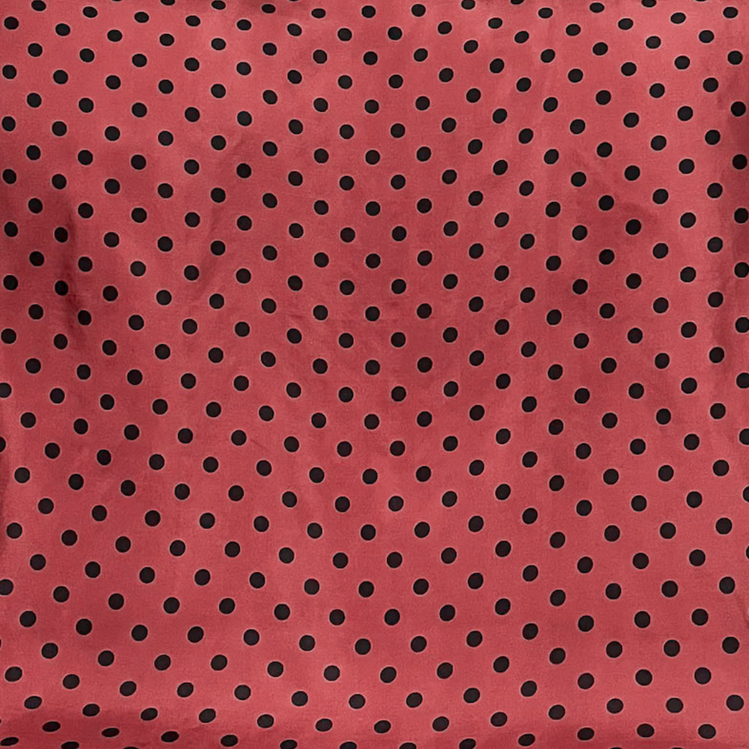 Wyoming Traders | Cowboy Polka Dot Silk Wild Rag Scarf in Wine