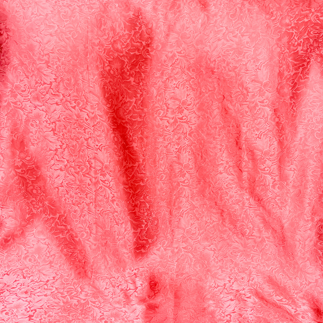 Wyoming Traders | Jacquard Print Silk Wild Rag Scarf in Coral