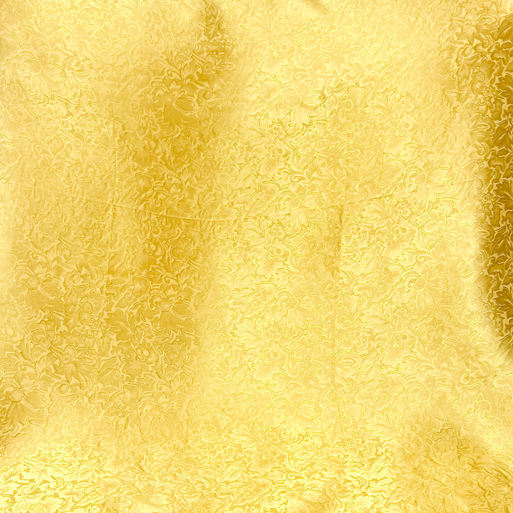 Wyoming Traders | Jacquard Print Silk Wild Rag Scarf in Gold