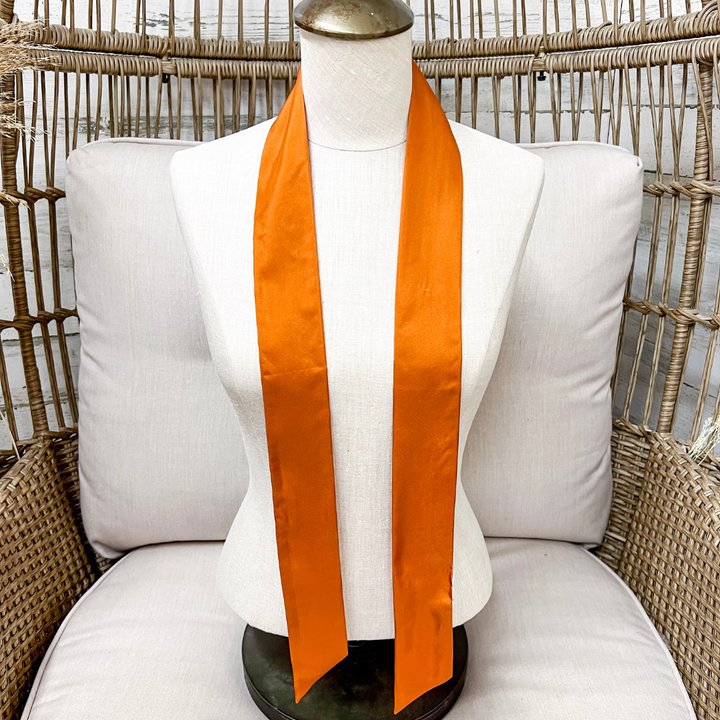 Wyoming Traders | Solid Silk Twilly Scarf in Copper