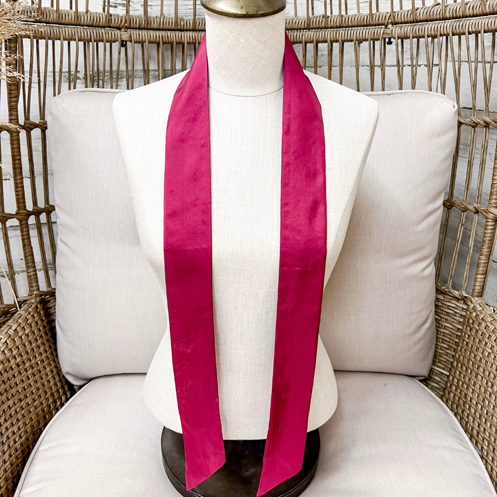 Wyoming Traders | Solid Silk Twilly Scarf in Maroon