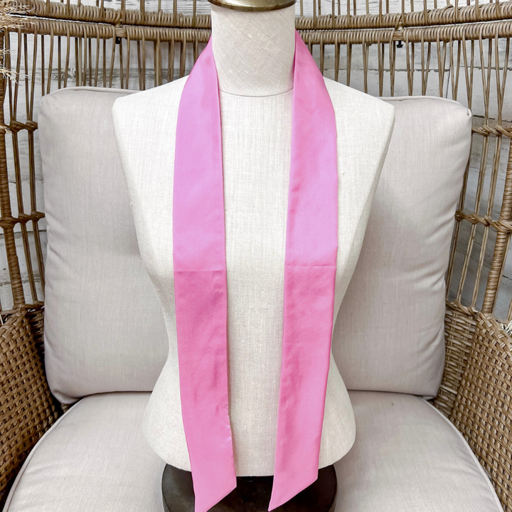 Wyoming Traders | Solid Silk Twilly Scarf in Pink