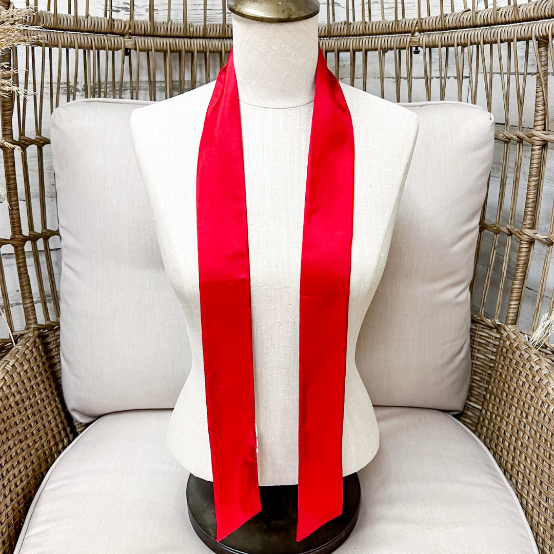 Wyoming Traders | Solid Silk Twilly Scarf in Red