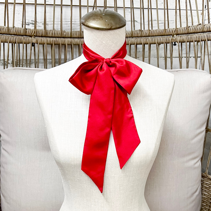 Wyoming Traders | Solid Silk Twilly Scarf in Red