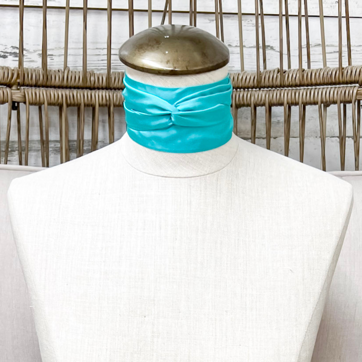 Wyoming Traders | Solid Silk Twilly Scarf in Turquoise
