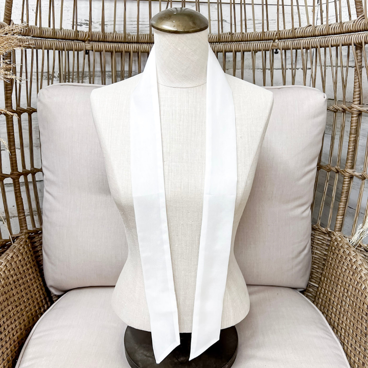 Wyoming Traders | Solid Silk Twilly Scarf in White