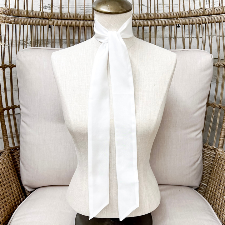 Wyoming Traders | Solid Silk Twilly Scarf in White