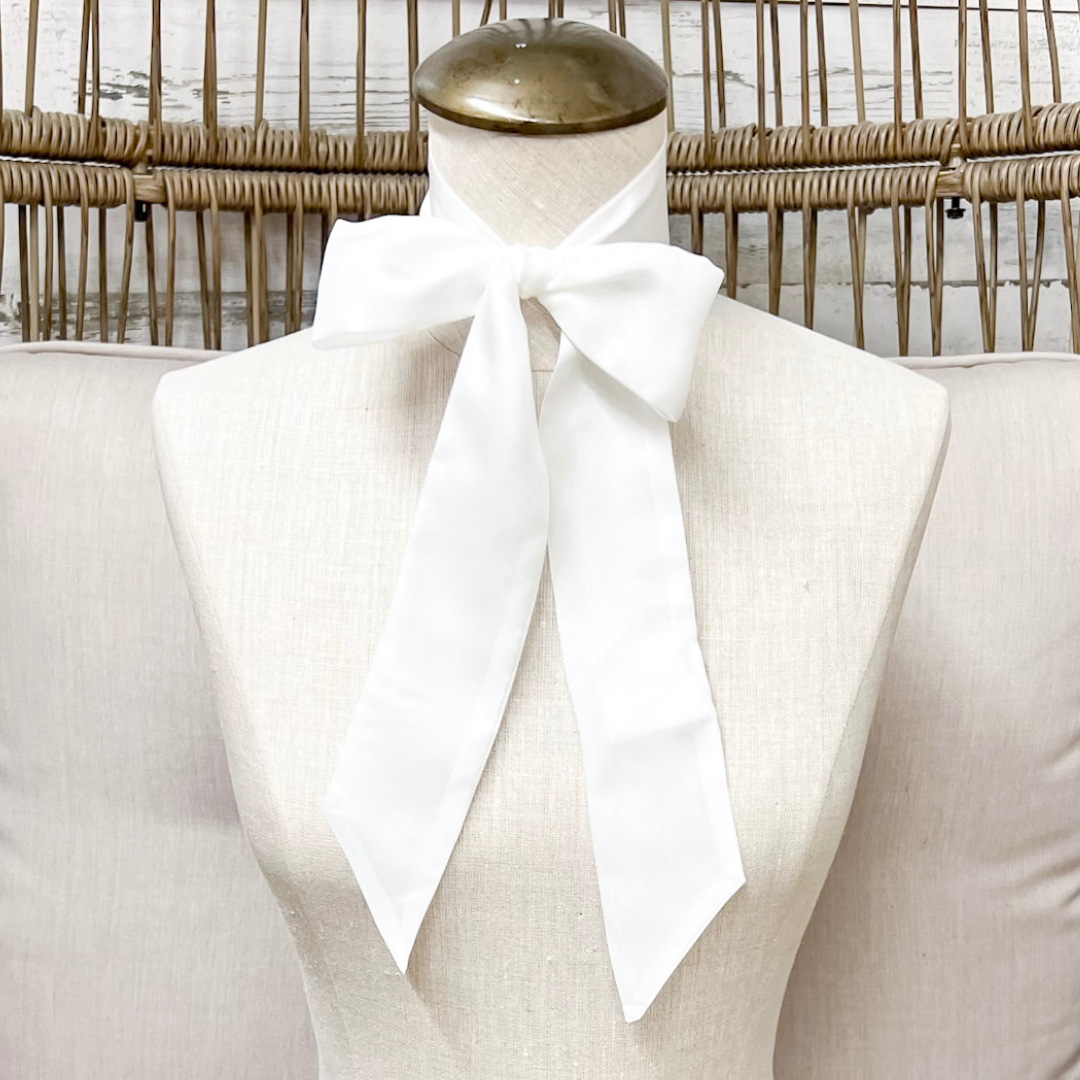 Wyoming Traders | Solid Silk Twilly Scarf in White