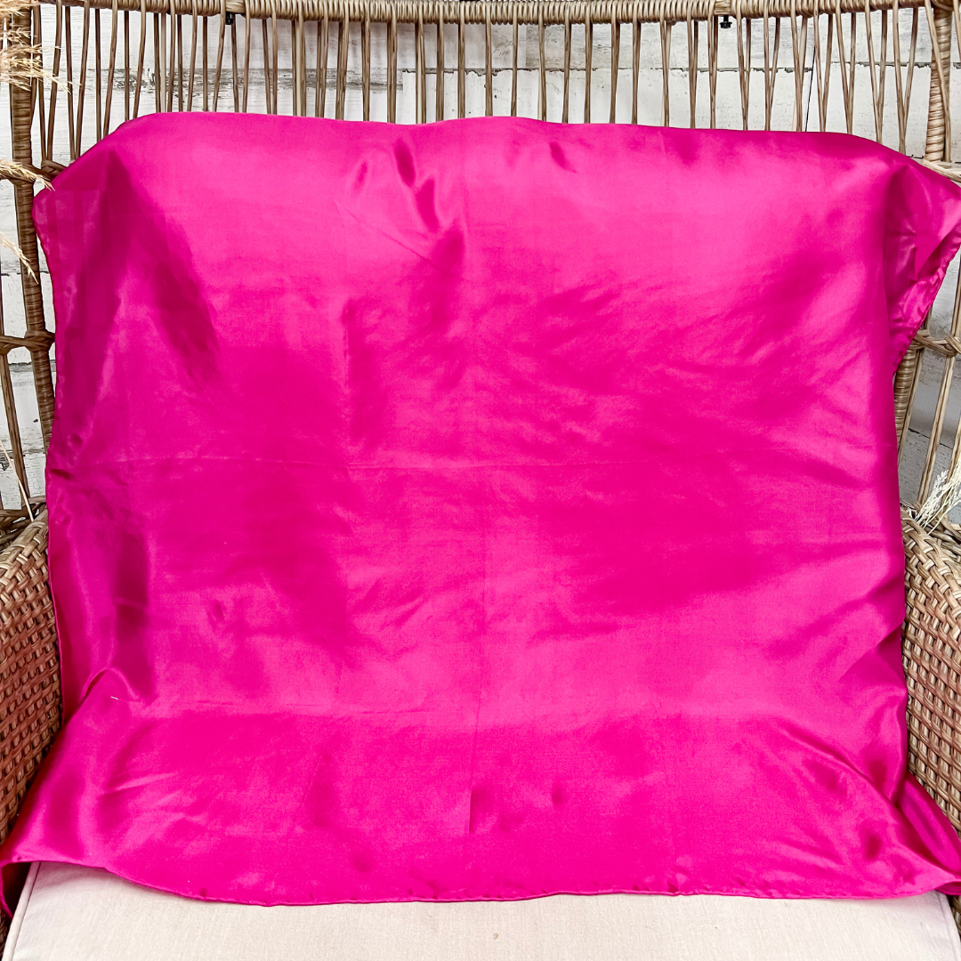 Wyoming Traders | Solid Silk Wild Rag Scarf in Fuchsia Pink