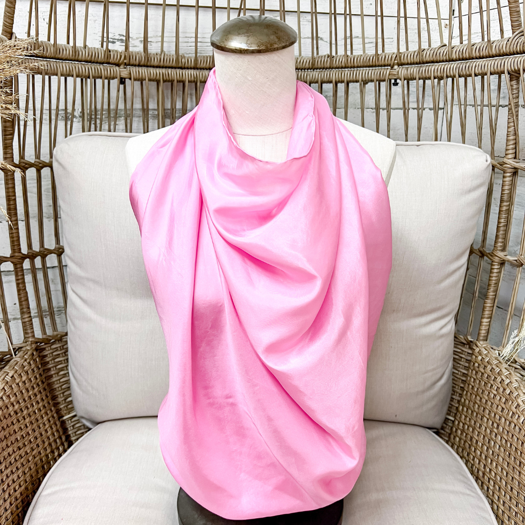 Wyoming Traders | Solid Silk Wild Rag Scarf in Pink