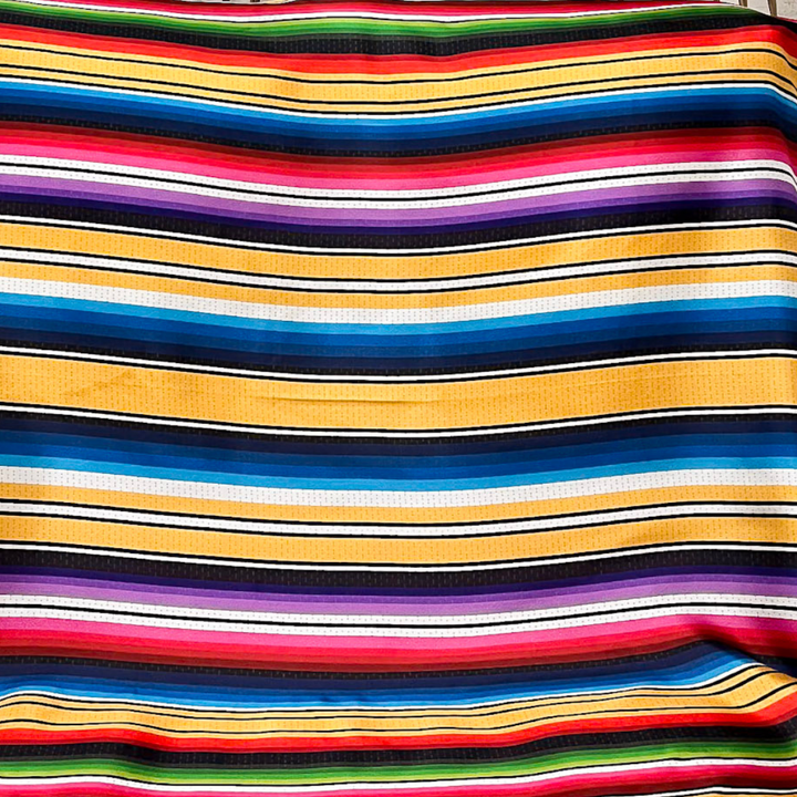 Wyoming Traders | Stripe Southwest Silk Wild Rag Scarf in Yellow Mix