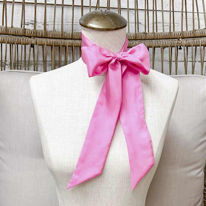 Wyoming Traders | Solid Silk Twilly Scarf in Pink