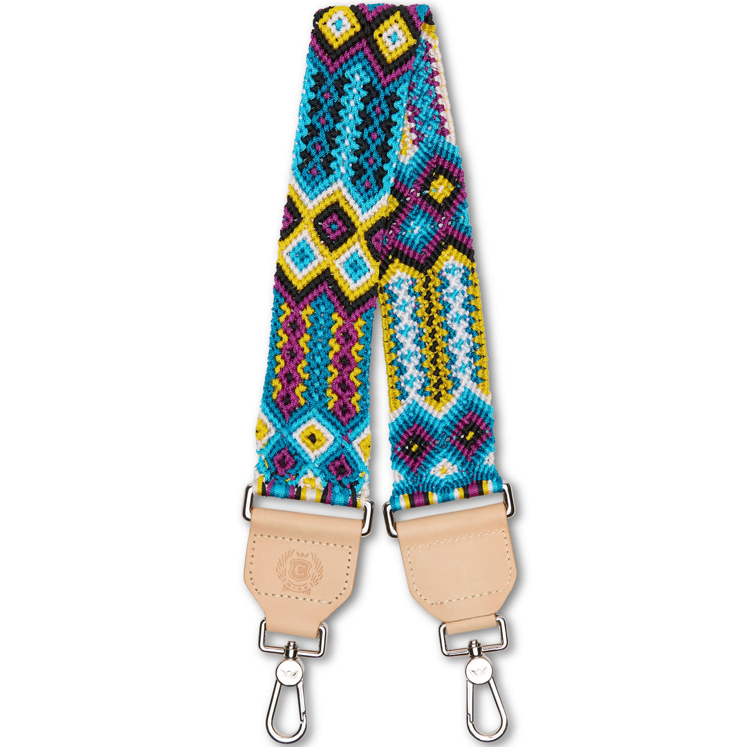 Consuela | Blueberry Wide Woven Shoulder Strap