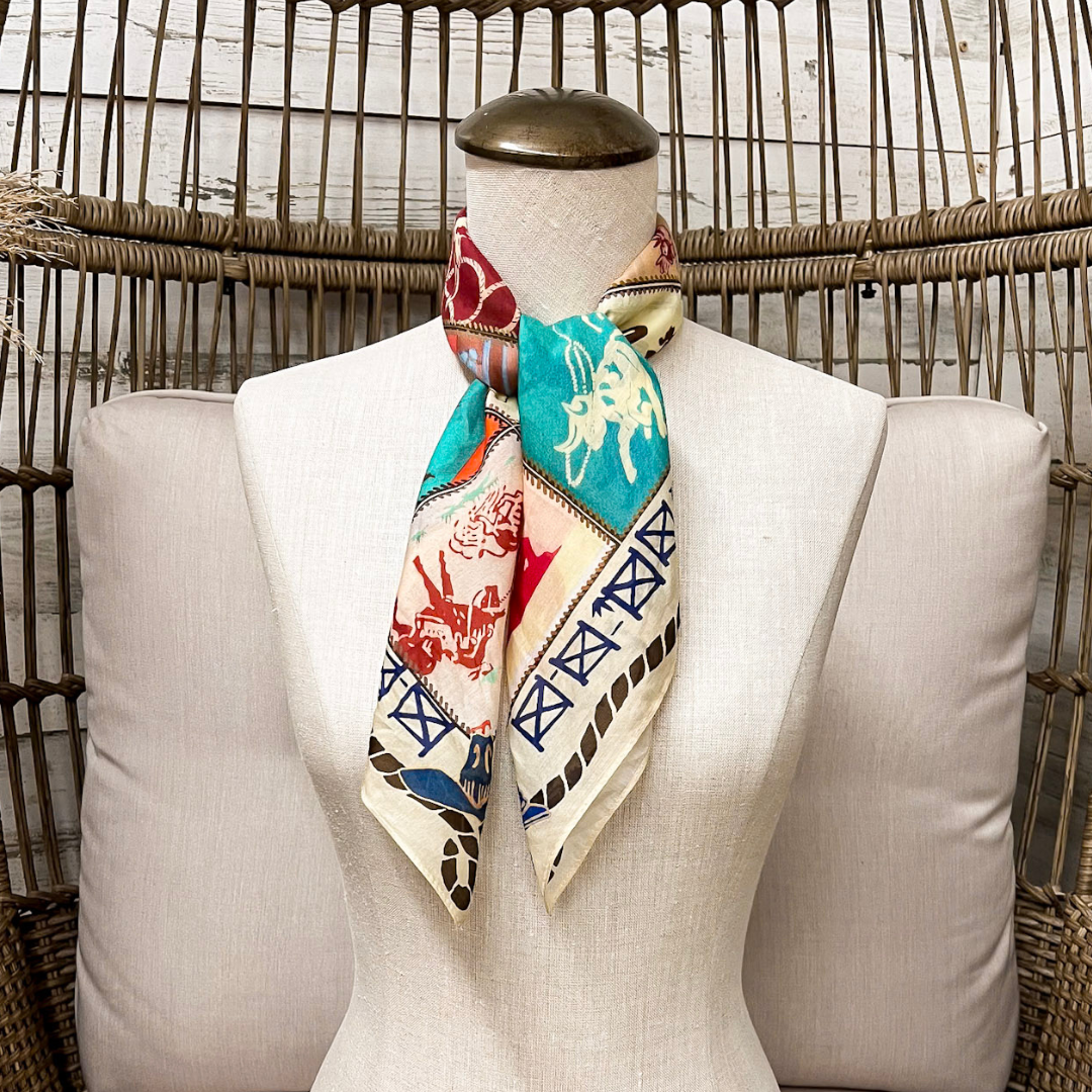 XOXO Art &amp; Co | Camp Blanket Shorty Wild Rag Scarf in Ivory