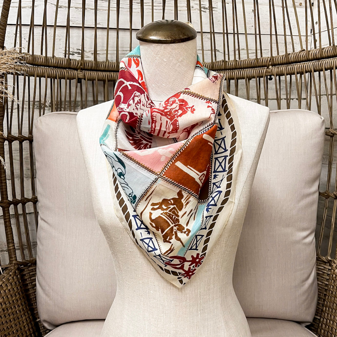 XOXO Art &amp; Co | Camp Blanket Shorty Wild Rag Scarf in Ivory