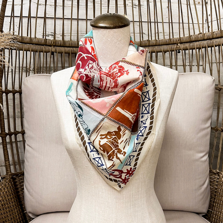 XOXO Art &amp; Co | Camp Blanket Shorty Wild Rag Scarf in Ivory