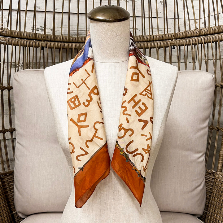 XOXO Art &amp; Co | Cattle Drive Shorty Wild Rag Scarf in Rust Orange