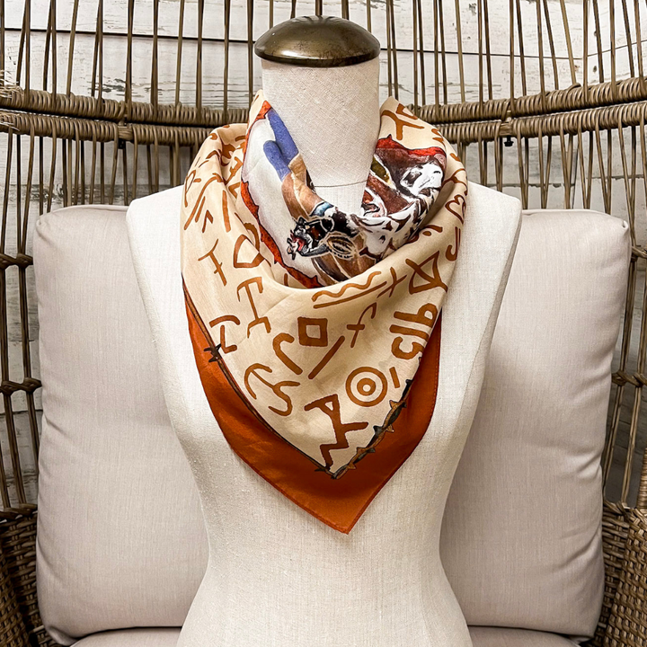 XOXO Art &amp; Co | Cattle Drive Shorty Wild Rag Scarf in Rust Orange