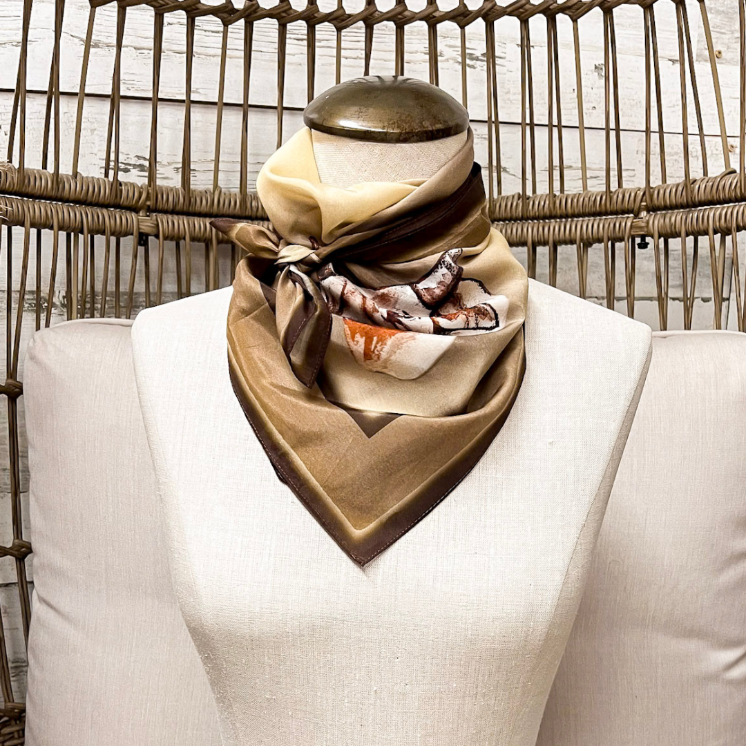 XOXO Art &amp; Co | Cattle Guard Shorty Wild Rag Scarf in Brown