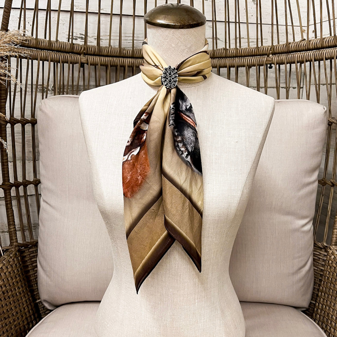 XOXO Art &amp; Co | Cattle Guard Shorty Wild Rag Scarf in Brown