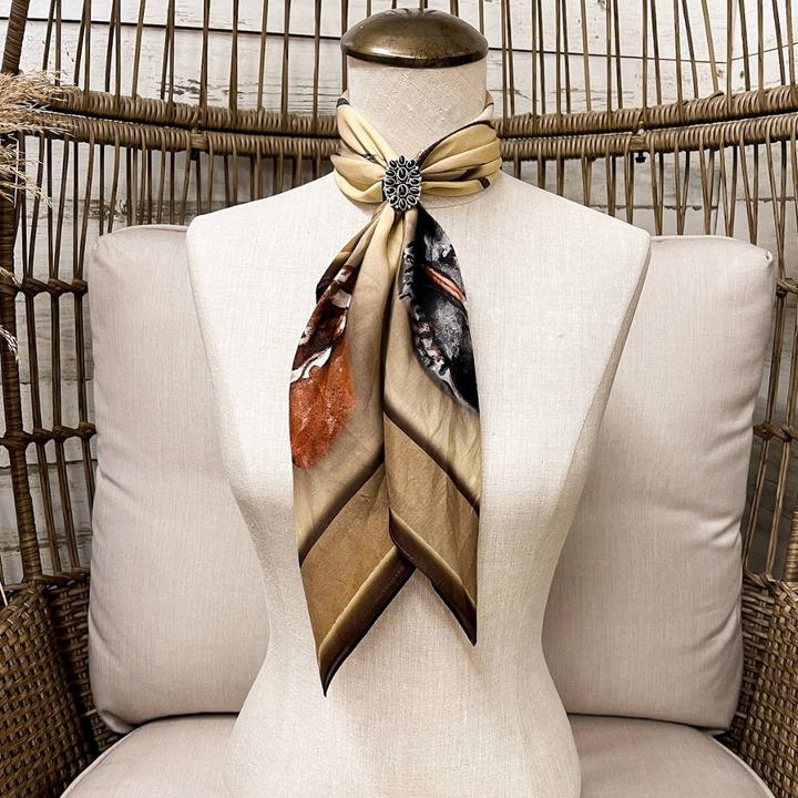 XOXO Art &amp; Co | Cattle Guard Shorty Wild Rag Scarf in Brown