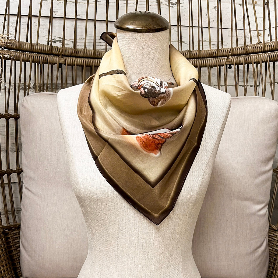 XOXO Art &amp; Co | Cattle Guard Shorty Wild Rag Scarf in Brown
