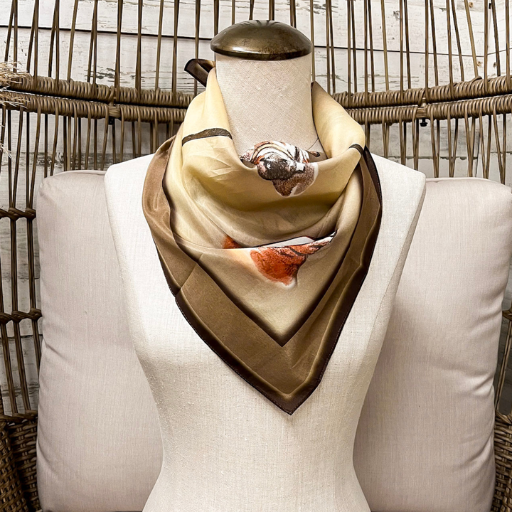 XOXO Art &amp; Co | Cattle Guard Shorty Wild Rag Scarf in Brown