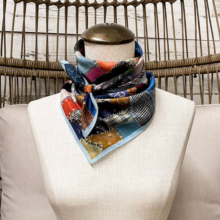 XOXO Art &amp; Co | Crazy Quilt Shorty Wild Rag Scarf in Multicolor