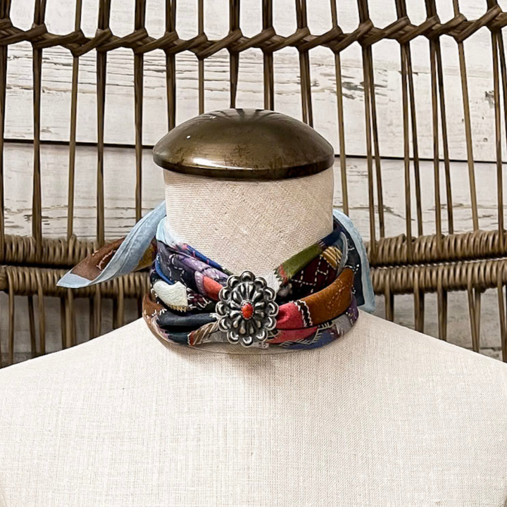 XOXO Art &amp; Co | Crazy Quilt Shorty Wild Rag Scarf in Multicolor