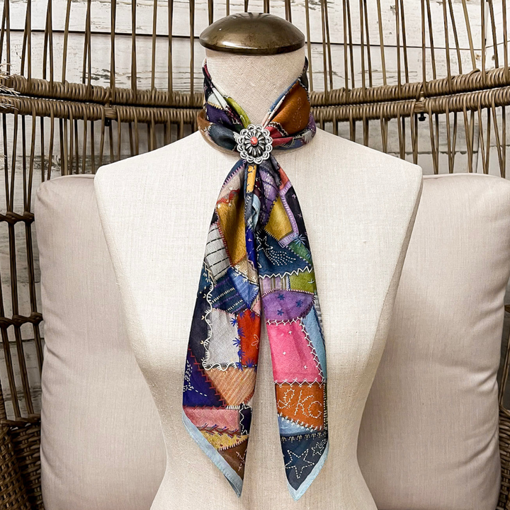 XOXO Art &amp; Co | Crazy Quilt Shorty Wild Rag Scarf in Multicolor