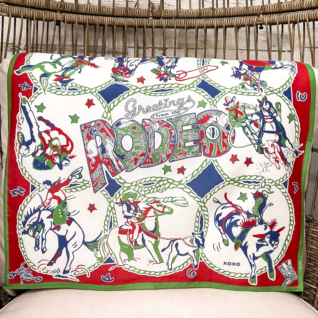 XOXO Art & Co | Greetings from the Rodeo Print Shorty Wild Rag Scarf ...