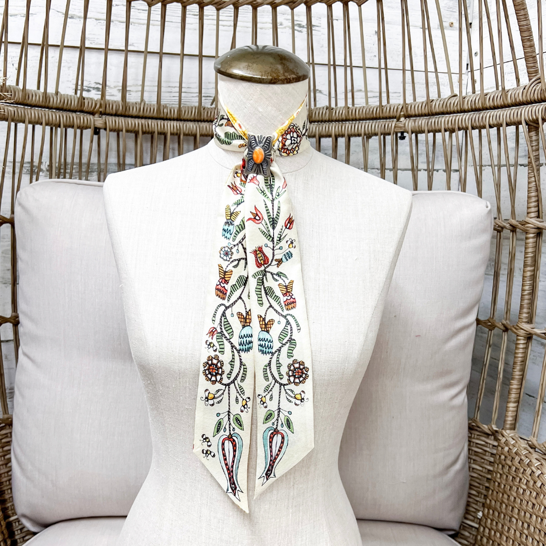 XOXO Art &amp; Co | Honeysuckle Print Twilly Scarf in Mulitcolor