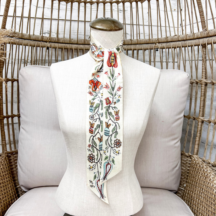 XOXO Art &amp; Co | Honeysuckle Print Twilly Scarf in Mulitcolor