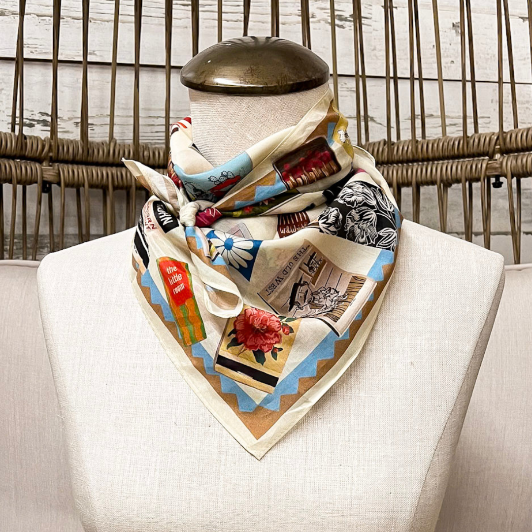 XOXO Art &amp; Co | Matchbooks Shorty Wild Rag Scarf in Ivory