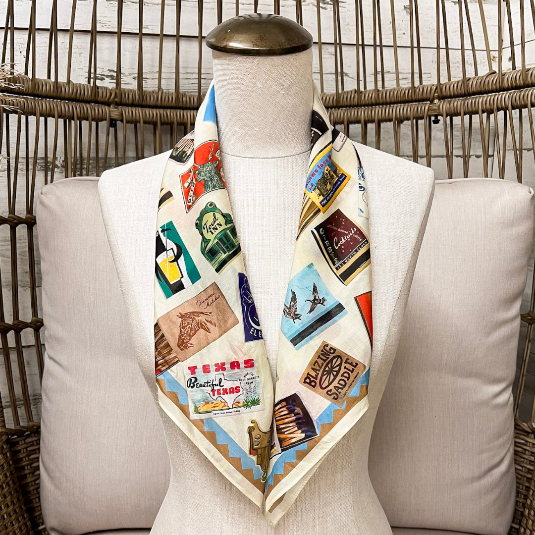 XOXO Art &amp; Co | Matchbooks Shorty Wild Rag Scarf in Ivory