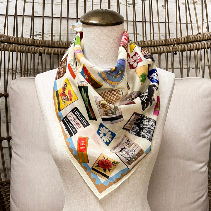 XOXO Art &amp; Co | Matchbooks Shorty Wild Rag Scarf in Ivory