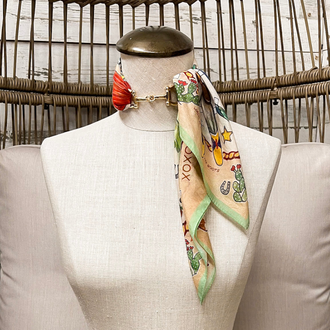 XOXO Art &amp; Co | Paper Dolls Shorty Wild Rag Scarf in Multicolor