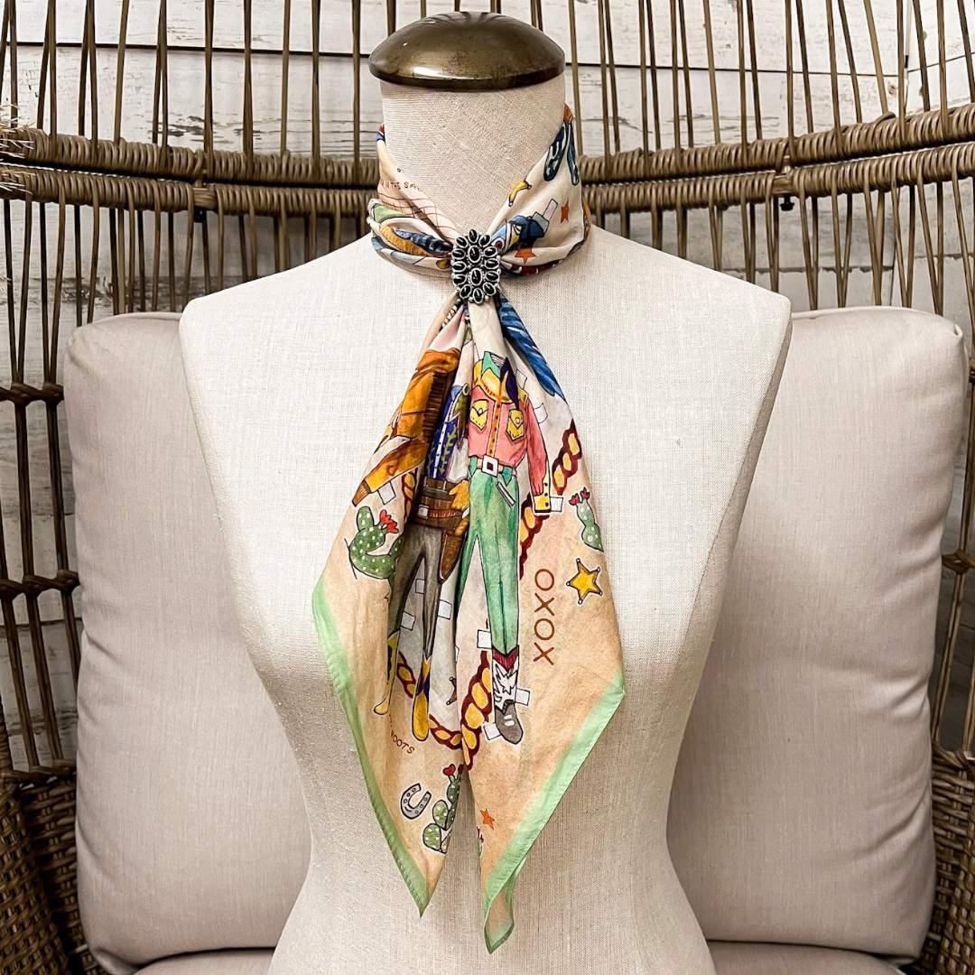 XOXO Art &amp; Co | Paper Dolls Shorty Wild Rag Scarf in Multicolor