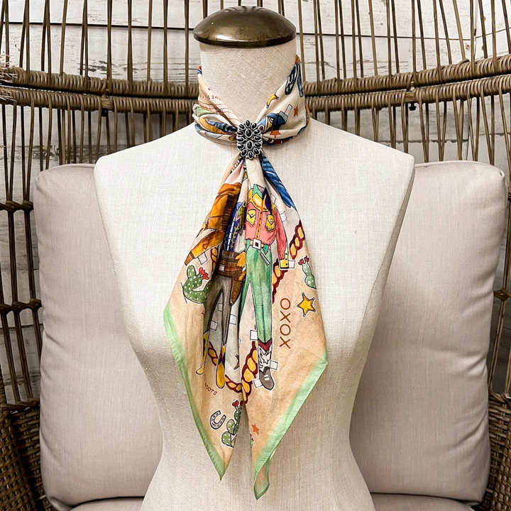 XOXO Art &amp; Co | Paper Dolls Shorty Wild Rag Scarf in Multicolor