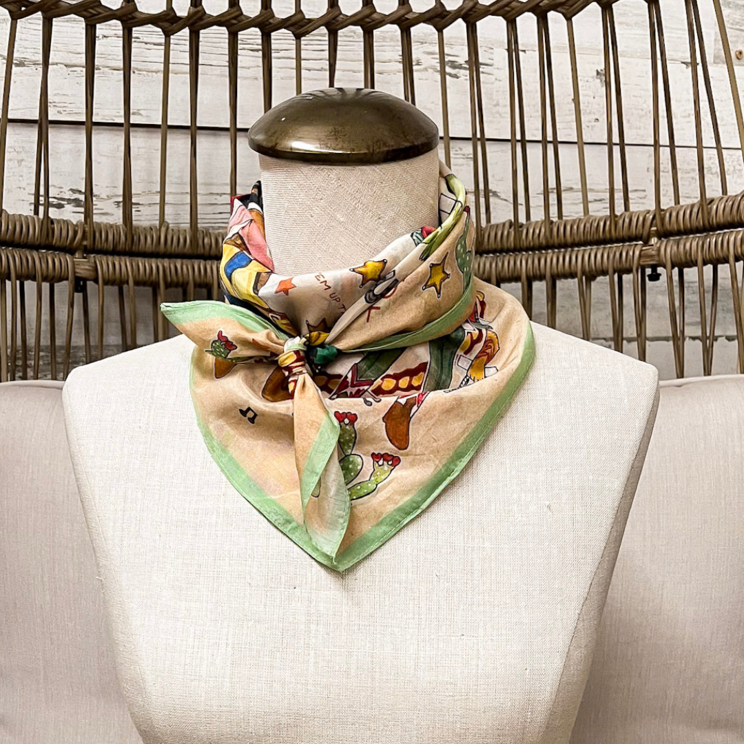 XOXO Art &amp; Co | Paper Dolls Shorty Wild Rag Scarf in Multicolor