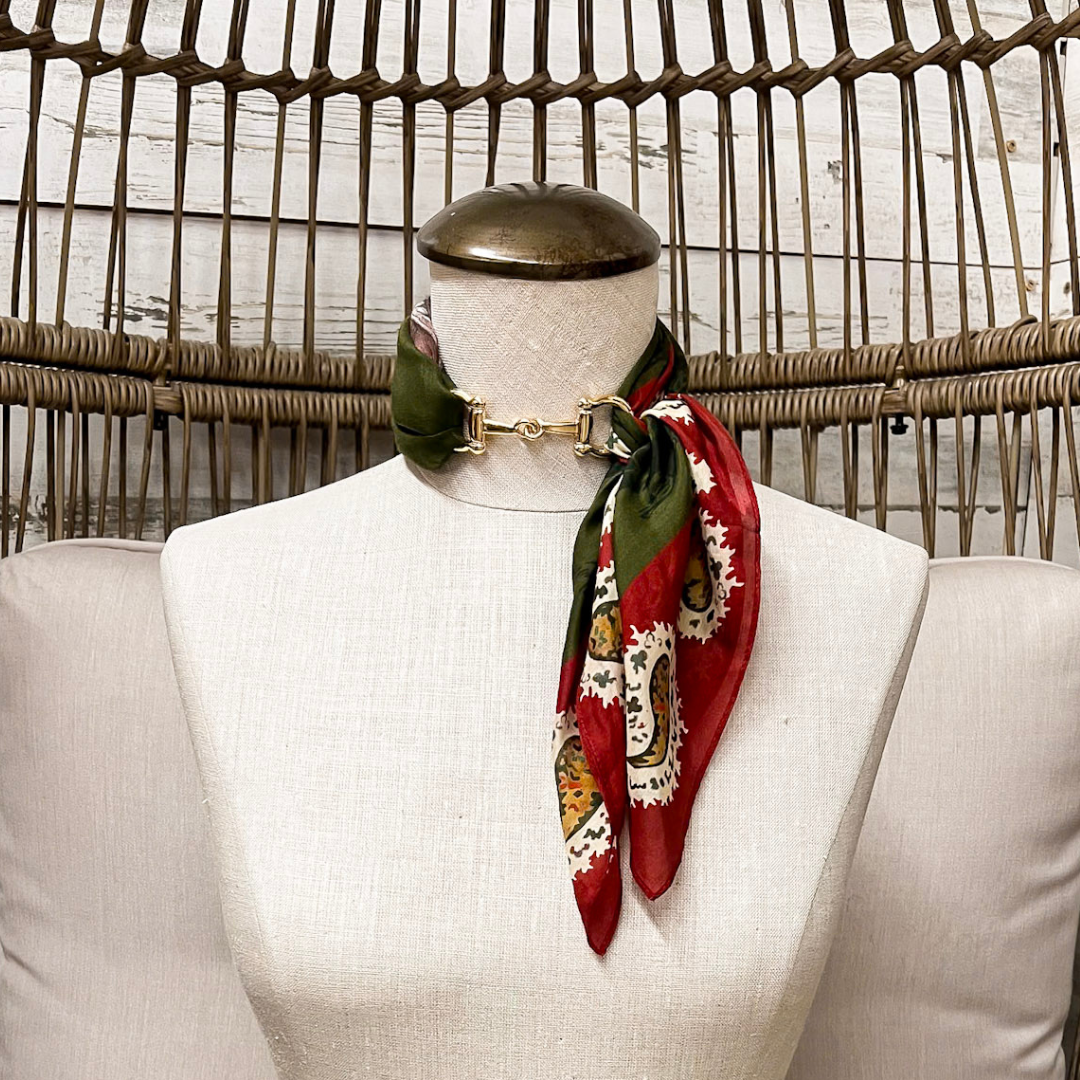 XOXO Art &amp; Co | Ranch Girl Shorty Wild Rag Scarf in Olive Green
