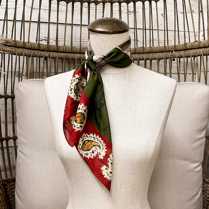 XOXO Art &amp; Co | Ranch Girl Shorty Wild Rag Scarf in Olive Green