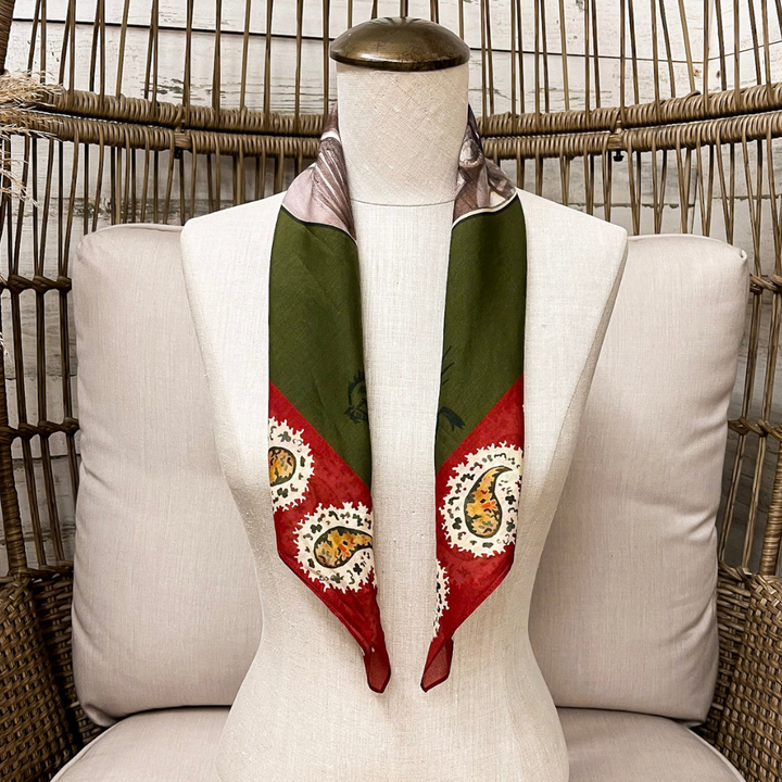 XOXO Art &amp; Co | Ranch Girl Shorty Wild Rag Scarf in Olive Green