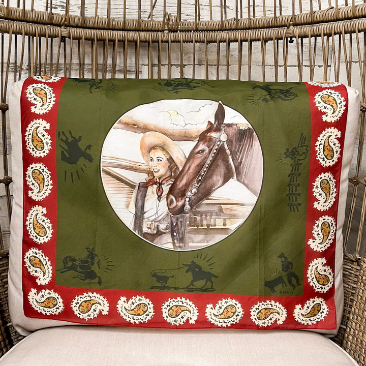 XOXO Art &amp; Co | Ranch Girl Shorty Wild Rag Scarf in Olive Green