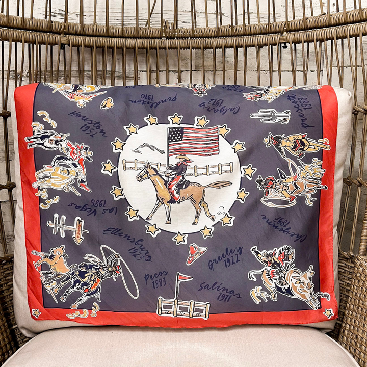 XOXO Art &amp; Co | Rodeo Days Shorty Wild Rag Scarf in Navy Blue