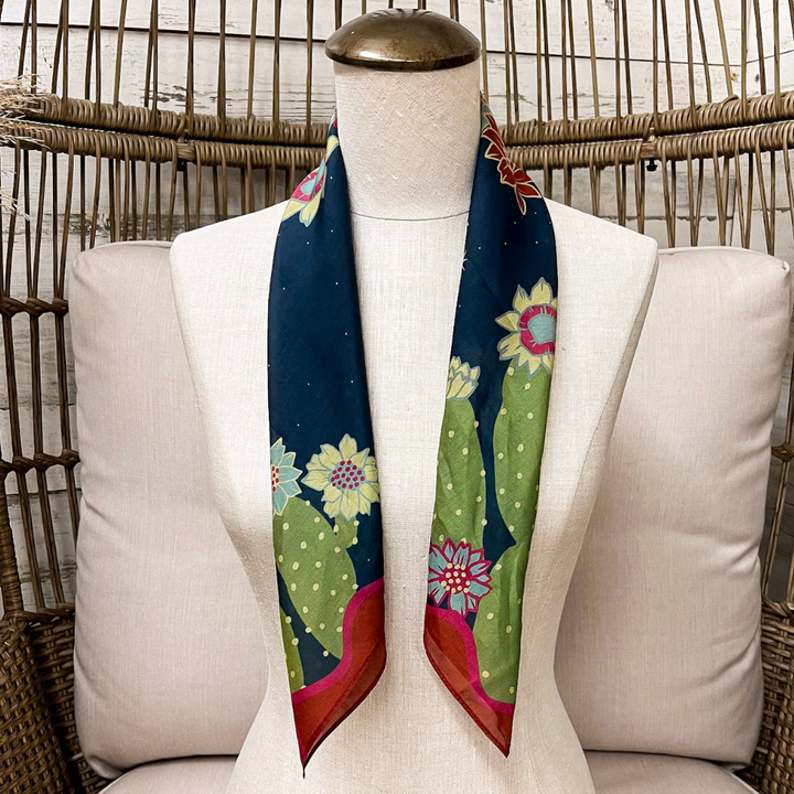 XOXO Art &amp; Co | Stars at Night Shorty Wild Rag Scarf in Navy Blue